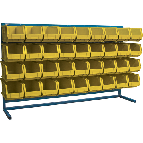 Rayonnage &agrave; persienne avec bacs, 36 bacs, 72" la x 15" p x 40" h Cam Industrial