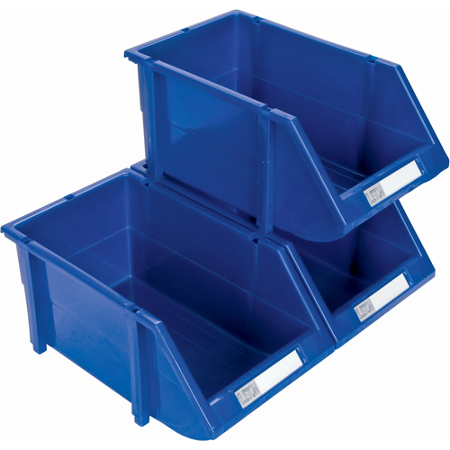 Stack & Hang Bin, 4-13/16" W x 3-3/16" H x 7-1/8" D, Blue Cam Industrial