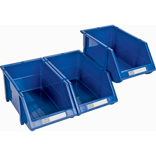 Stack & Hang Bin, 4-13/16" W x 3-3/16" H x 7-1/8" D, Blue Cam Industrial