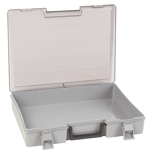 Compartment Case, Plastic, 15-1/2" W x 11-3/4" D x 2-1/2" H, Grey Cam Industrial