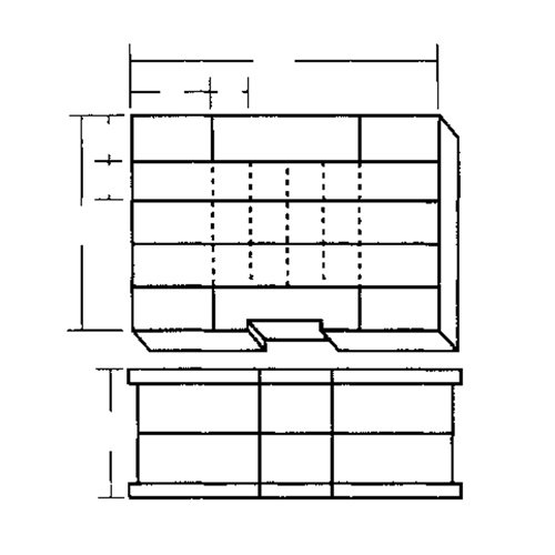 Compartment Case, Plastic, 48 Slots, 15-1/2" W x 11-3/4" D x 5" H, Grey Cam Industrial