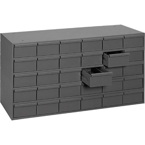 Casiers &agrave; tiroirs industriels, 30 tiroirs, 33-3/4" la x 11-5/8" p x 17-3/4" h, Gris Cam Industrial