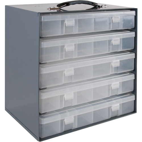 Compartment Box Cabinets, Steel, 5 Slots, 11-1/4" W x 6-3/4" D x 10-3/4" H, Grey Cam Industrial