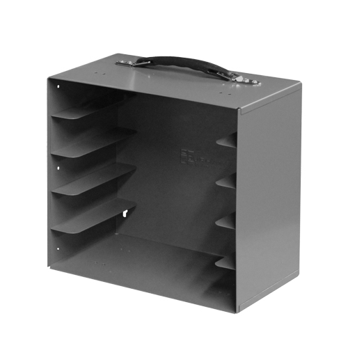 Compartment Box Cabinets, Steel, 5 Slots, 11-1/4" W x 6-3/4" D x 10-3/4" H, Grey Cam Industrial