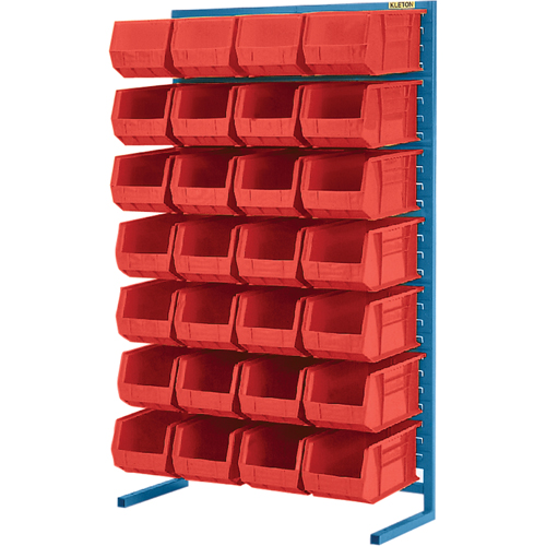 Support stationnaire pour bacs &agrave; un c&ocirc;t&eacute;, 36" la x 12" p x 61" h, 28 bacs Cam Industrial