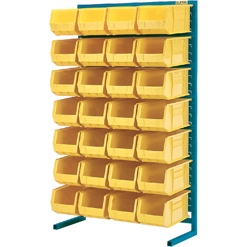 Single-Sided Stationary Bin Rack, 36" W x 12" D x 61" H, 28 Bins Cam Industrial