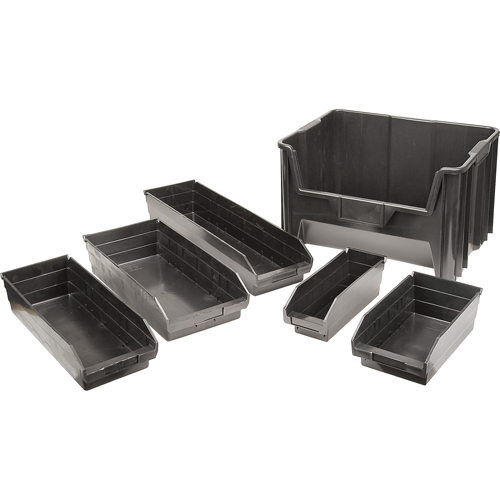 Recycled Shelf Bins, 4-1/8" W x 11-5/8" D x 4" H, 30 lbs. Capacity Cam Industrial