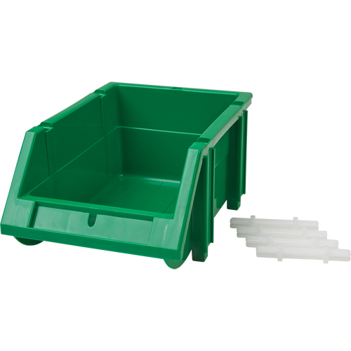 Stack & Hang Bin, 4-13/16" W x 3-3/16" H x 7-1/8" D, Green Cam Industrial