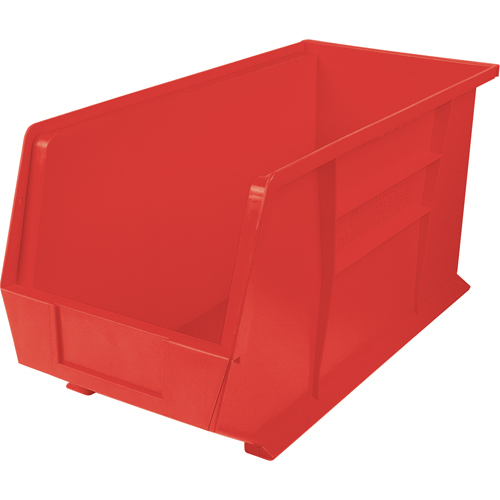 Bacs ultra empilable & suspendable, 8-1/4" la, 9" h x 18" p, Rouge Cam Industrial