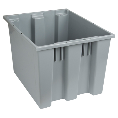 Stack & Nest Totes, 13" x 19.5" x 15.5", Grey Cam Industrial