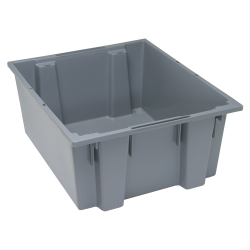 Stack & Nest Totes, 10" x 23.5" x 19.5", Grey Cam Industrial