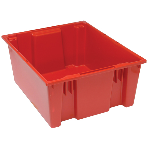 Stack & Nest Totes, 10" x 23.5" x 19.5", Red Cam Industrial
