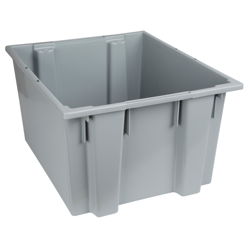 Stack & Nest Totes, 13" x 23.5" x 19.5", Grey Cam Industrial