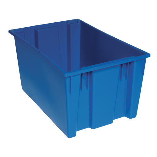 Stack & Nest Totes, 15" x 29.5" x 19.5", Blue Cam Industrial
