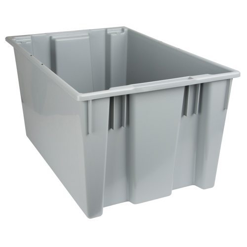 Stack & Nest Totes, 15" x 29.5" x 19.5", Grey Cam Industrial