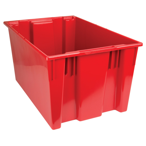 Stack & Nest Totes, 15" x 29.5" x 19.5", Red Cam Industrial