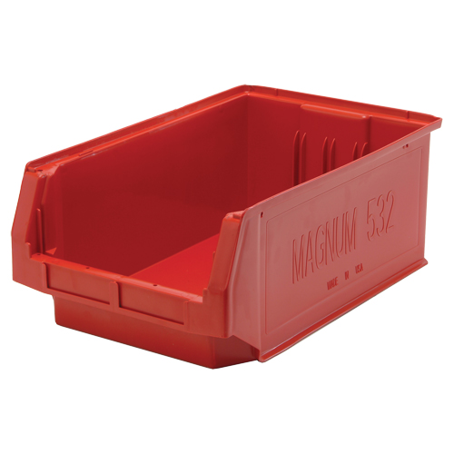Giant Stacking Containers, 12.375" W x 19.75" D x 7.875" H, Red Cam Industrial