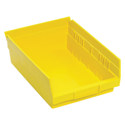 Bacs de rangement pour tablettes, 8-3/8" la x 4" H x 11-5/8" p, Jaune, Capacit&eacute; 30 lb Cam Industrial