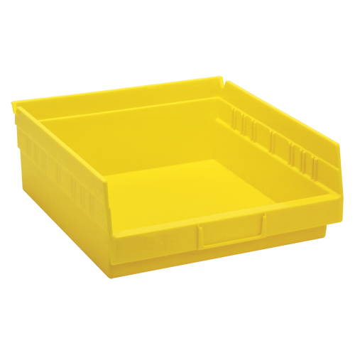 Bacs de rangement pour tablettes, 11-1/8" la x 4" H x 11-5/8" p, Jaune, Capacit&eacute; 30 lb Cam Industrial
