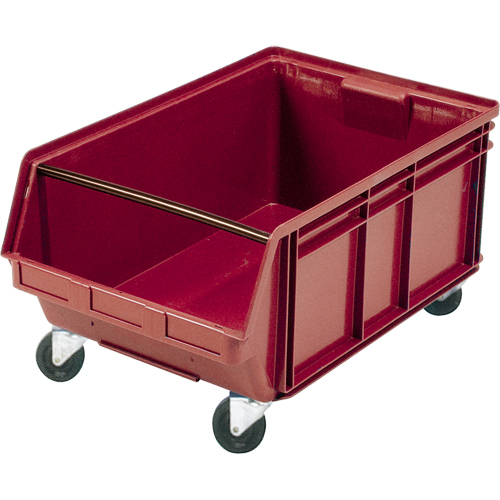 Bac g&eacute;ant empilable et mobile, 11-7/8" ha x 18-3/8" la x 29" p, Capacit&eacute; de 150 lb, Rouge Cam Industrial
