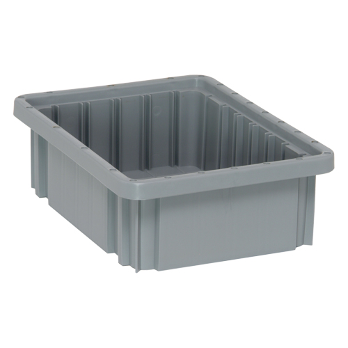 Contenants Divider Box, Plastique, 10,9" la x 8,3" p x 3,5" h, Gris Cam Industrial