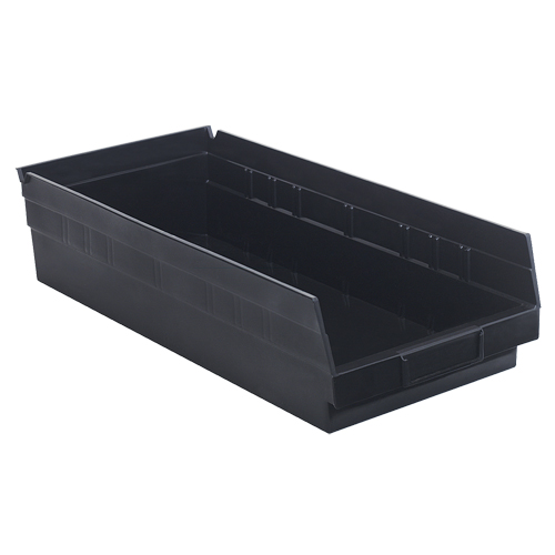Bac pour &eacute;tag&egrave;re &eacute;conomique, 8-3/8" la, 4" h x 17-7/8" p, Noir Cam Industrial