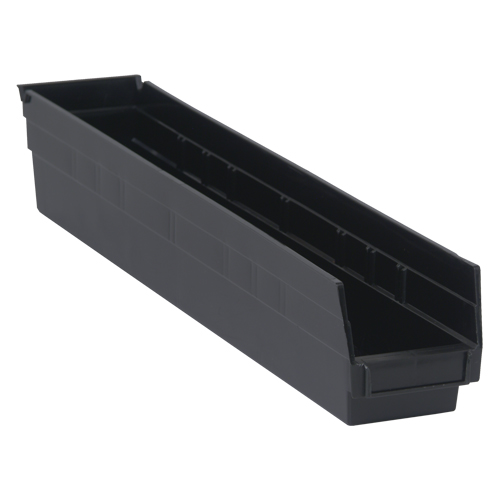 Bac pour &eacute;tag&egrave;re &eacute;conomique, 4-1/8" la, 4" h x 23-5/8" p, Noir Cam Industrial