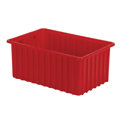 Divider Box&reg; Containers, Polyethylene, 16.5" W x 10.9" D x 7" H, Red Cam Industrial