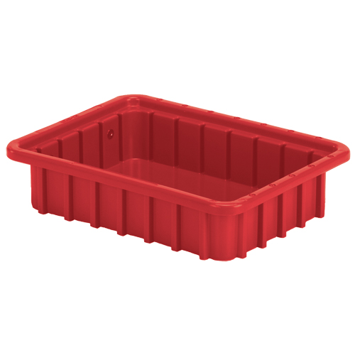 Contenants Divider Box, Poly&eacute;thyl&egrave;ne, 22,4" la x 17,4" p x 5" h, Rouge Cam Industrial