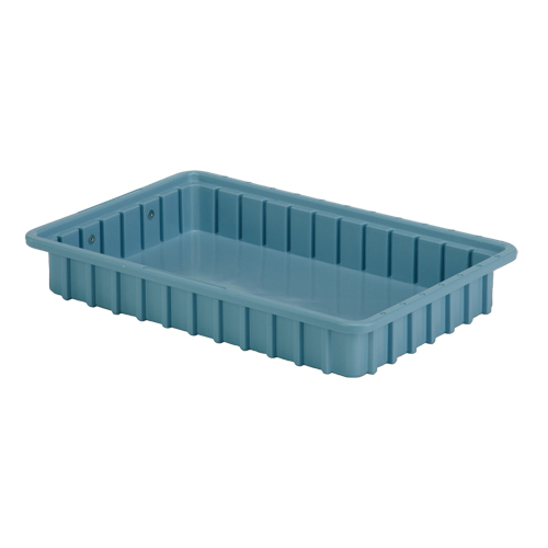 Contenants Divider Box, Poly&eacute;thyl&egrave;ne, 16,5" la x 10,9" p x 2,5" h, Bleu p&acirc;le Cam Industrial