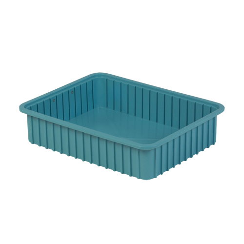 Contenants Divider Box, Poly&eacute;thyl&egrave;ne, 22,4" la x 17,4" p x 5" h, Bleu p&acirc;le Cam Industrial