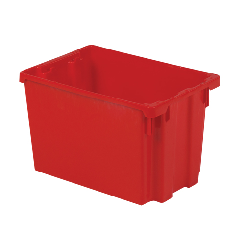Polylewton Stack-N-Nest&reg; Containers, 12.1" x 19.4" x 12.9", Red Cam Industrial