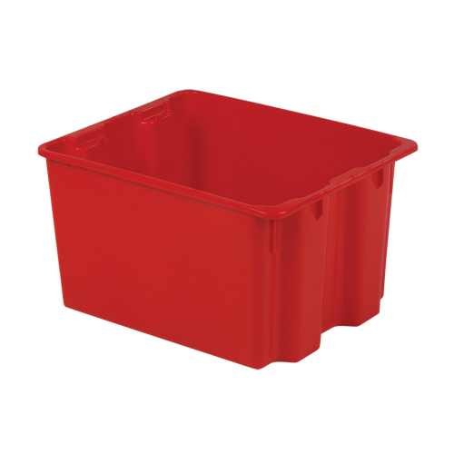 Contenants Stack-N-Nest Polylewton, 12" x 21" x 17", Rouge Cam Industrial