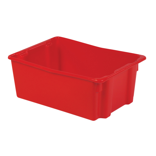 Polylewton Stack-N-Nest&reg; Containers, 10.5" x 26.1" x 18.7", Red Cam Industrial