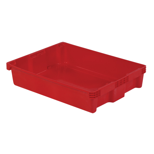 Polylewton Stack-N-Nest&reg; Containers, 6.1" x 29.6" x 22.4", Red Cam Industrial