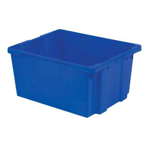 Contenants Stack-N-Nest Polylewton, 15,1" x 30,1" x 24", Bleu Cam Industrial