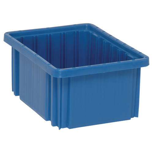 Contenants Divider Box, Plastique, 10,9" la x 8,3" p x 5" h, Bleu Cam Industrial