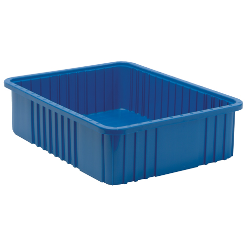 Contenants Divider Box, Plastique, 22,5" la x 17,5" p x 6" h, Bleu Cam Industrial