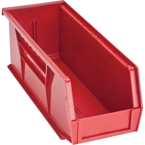 Bacs ultra empilable & suspendable, 4-1/8" la, 4" h x 10-7/8" p, Rouge Cam Industrial