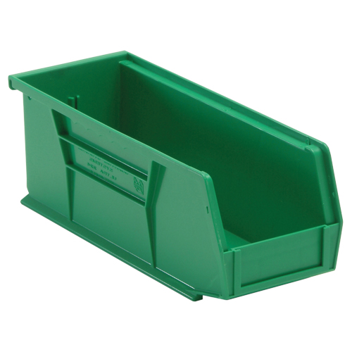 Ultra Stack & Hang Bin, 4-1/8" W x 4" H x 10-7/8" D, Green Cam Industrial