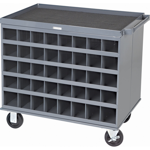 Heavy-Duty 2-Sided Mobile Carts/Work Stations, 1000 lbs. Capacity, 34" x W, 32" x H, 24" D, All-Welded Cam Industrial