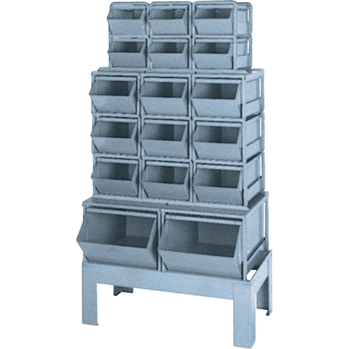Pre-Engineered Bin Combination, 1000 lbs. Cap., 33-1/2" W x 19 1/2" D x 54-1/4" H, Blue Cam Industrial