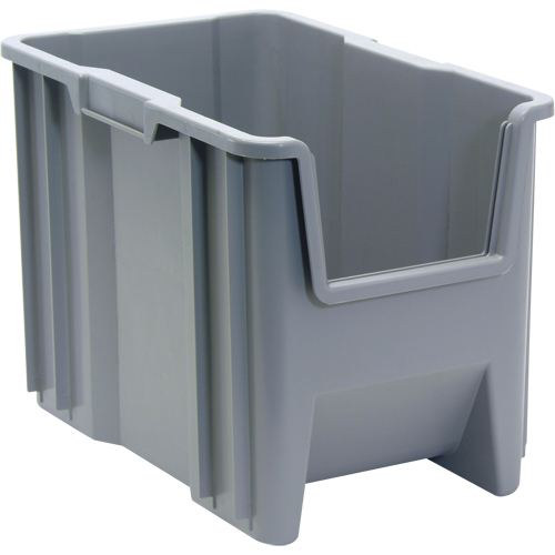 Giant Stacking Containers, 10-7/8" W x 12-1/2" H x 17-1/2" D, Grey Cam Industrial
