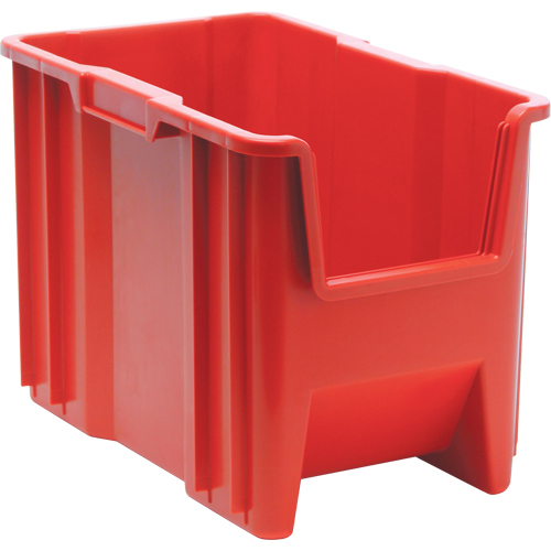 Giant Stacking Containers, 10.875" W x 17.5" D x 12.5" H, Red Cam Industrial