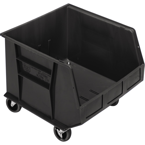 Bac mobile, 14" ha x 16-1/2" la x 18" p, Capacit&eacute; de 75 lb, Noir Cam Industrial