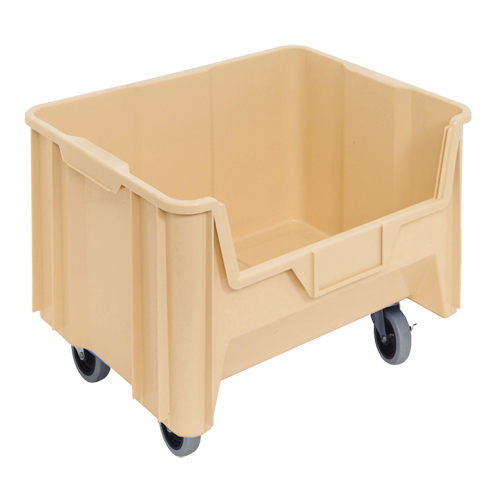 Bac g&eacute;ant mobile empilable, 12-7/16" ha x 19-7/8" la x 15-1/4" p, Capacit&eacute; de 250 lb, Ivoire Cam Industrial
