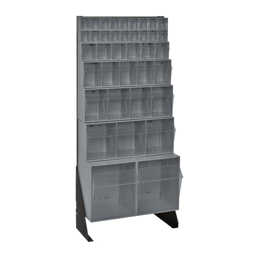 Tip-Out Bins Stand, 23-5/8" W x 8" D x 52" H, 38 Drawers Cam Industrial