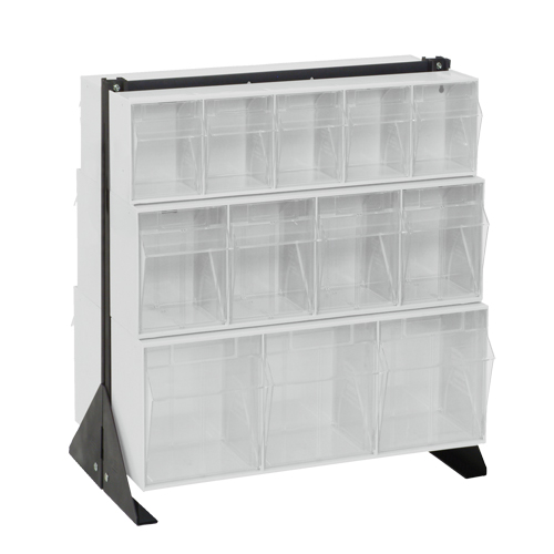 Tip-Out Bins Stand, 23-5/8" W x 16" D x 28" H, 24 Drawers Cam Industrial