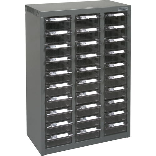 Casiers pour pi&egrave;ces KPC-700, Acier galvanis&eacute;, 30 tiroirs, 17-1/2" x 8-7/10" x 25-3/10", Gris Cam Industrial