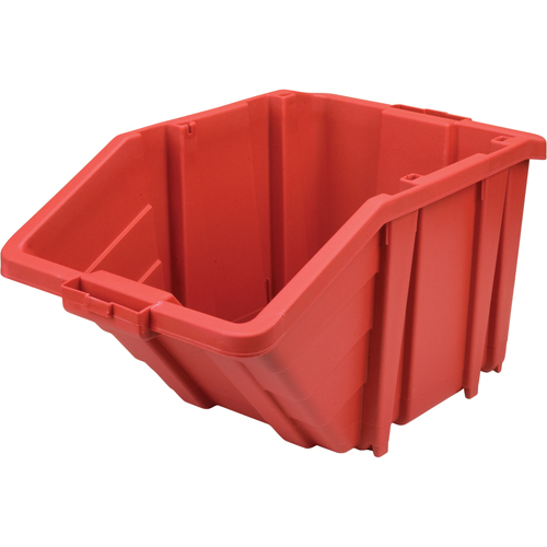 Jumbo Plastic Bin, 15-1/2" W x 13" H x 25" D, Red, 200 lbs. Capacity Cam Industrial